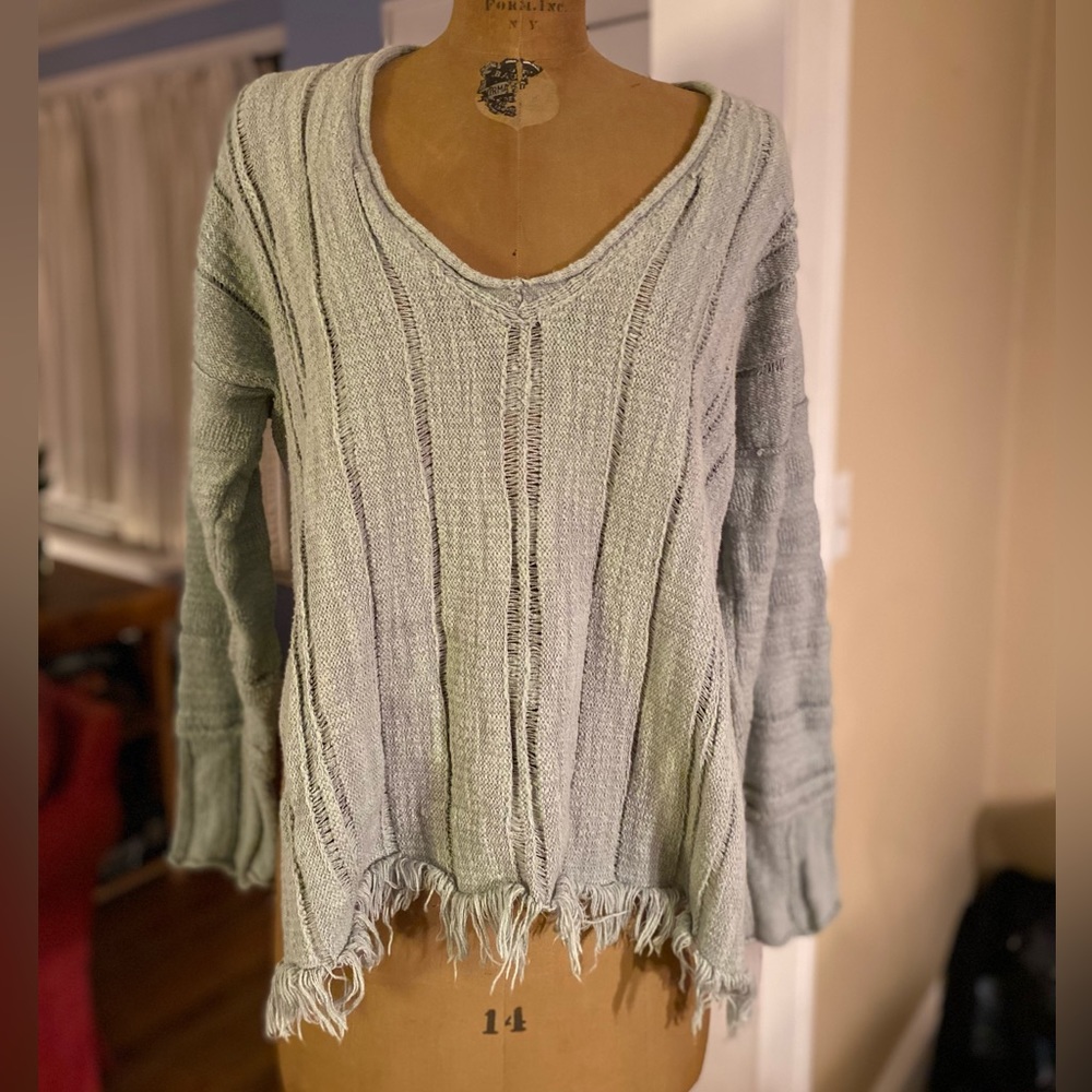 Free People Seamist Ocean Drive Loose Knit Sweater